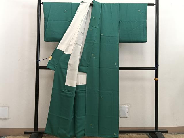 平和屋着物■訪問着　芝草花文　正絹　逸品　BAAW6466mz