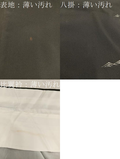 平和屋着物■豪華黒留袖　遠山枝花文　金彩　正絹　逸品　BAAW6469mz