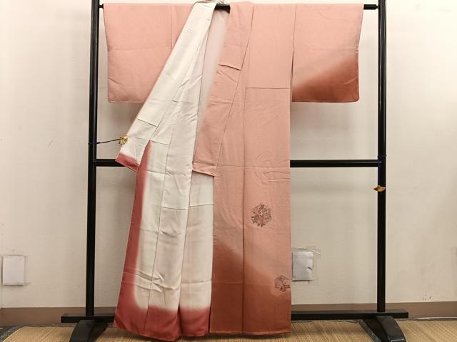 平和屋着物■訪問着　総刺繍　スワトウ刺繍　亀甲花文　暈し染め　正絹　逸品　未使用　BAAW6486mz