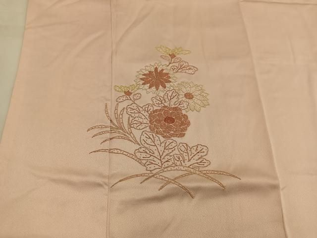 平和屋着物■訪問着 総刺繍 相良刺繍 芝草菊花文 正絹 逸品 BAAW6493mz