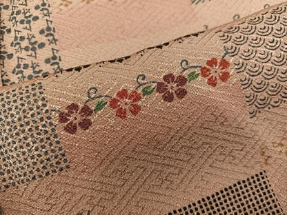 平和屋着物■上質な小紋　青海波花文　正絹　逸品　BAAW6498mz