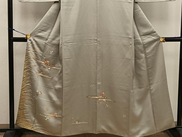 平和屋着物■訪問着 エ霞菊花文 金彩 正絹 逸品 BAAW6509mz