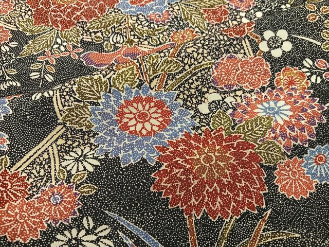 平和屋着物■上質な小紋　菊花文　正絹　逸品　BAAW6516mz