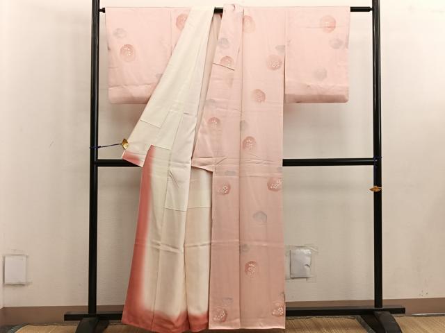 平和屋着物■上質な小紋　陶器花文　正絹　逸品　BAAW6525mz