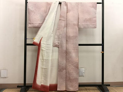 平和屋着物■上質な小紋　地紙重ね草葉文　暈し染め　正絹　逸品　BAAW6527mz