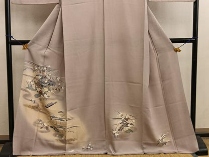 平和屋着物■訪問着　御所解花文　暈し染め　金彩　正絹　逸品　BAAW6528mz