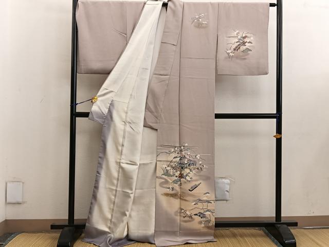 平和屋着物■訪問着　御所解花文　暈し染め　金彩　正絹　逸品　BAAW6528mz