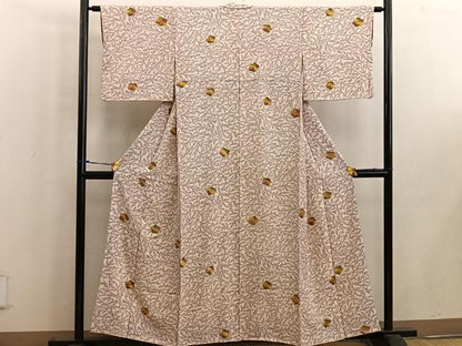 平和屋着物■上質な小紋　枝梅文　正絹　逸品　BAAW6529mz