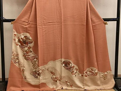 平和屋着物■訪問着　牡丹花文　金彩　正絹　逸品　BAAW6533mz