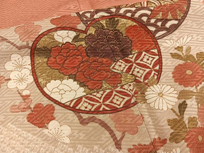 平和屋着物■訪問着　牡丹花文　金彩　正絹　逸品　BAAW6533mz