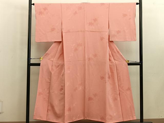 平和屋着物■上質な小紋　草花文　地紋起こし　正絹　逸品　BAAW6535mz