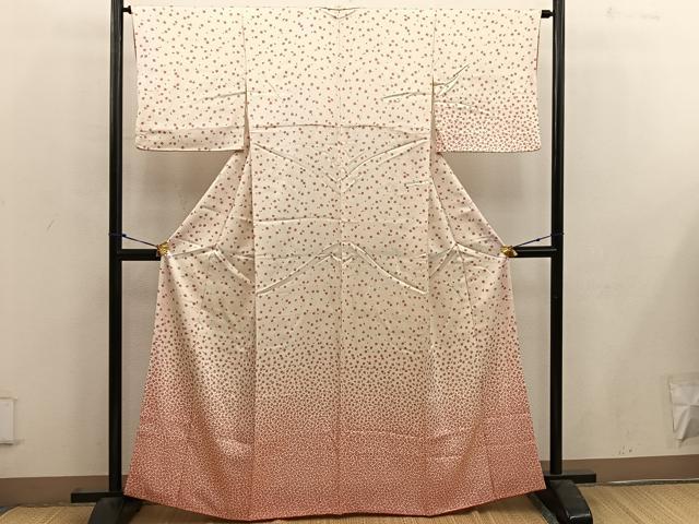 平和屋着物■訪問着　舞桜文　正絹　逸品　BAAW6556mz