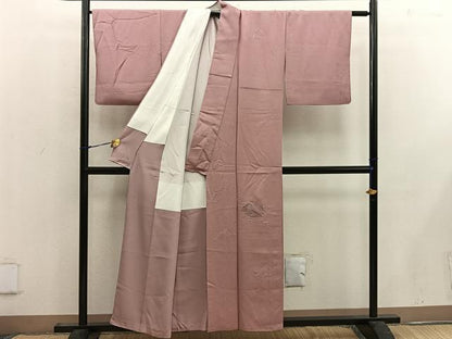 平和屋着物■無地絵羽訪問着　スワトウ刺繍　風景文　ときがら茶色　正絹　逸品　BAAW6558mz