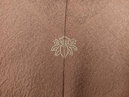 平和屋着物■無地絵羽訪問着　スワトウ刺繍　風景文　ときがら茶色　正絹　逸品　BAAW6558mz