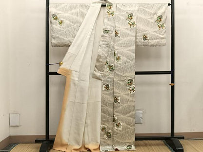 平和屋着物■上質な小紋　花車文　金彩　西武扱い　正絹　逸品　BAAW6566mz