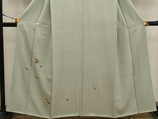 平和屋着物■訪問着　総刺繍　菊花文　金糸　正絹　逸品　BAAW6567mz