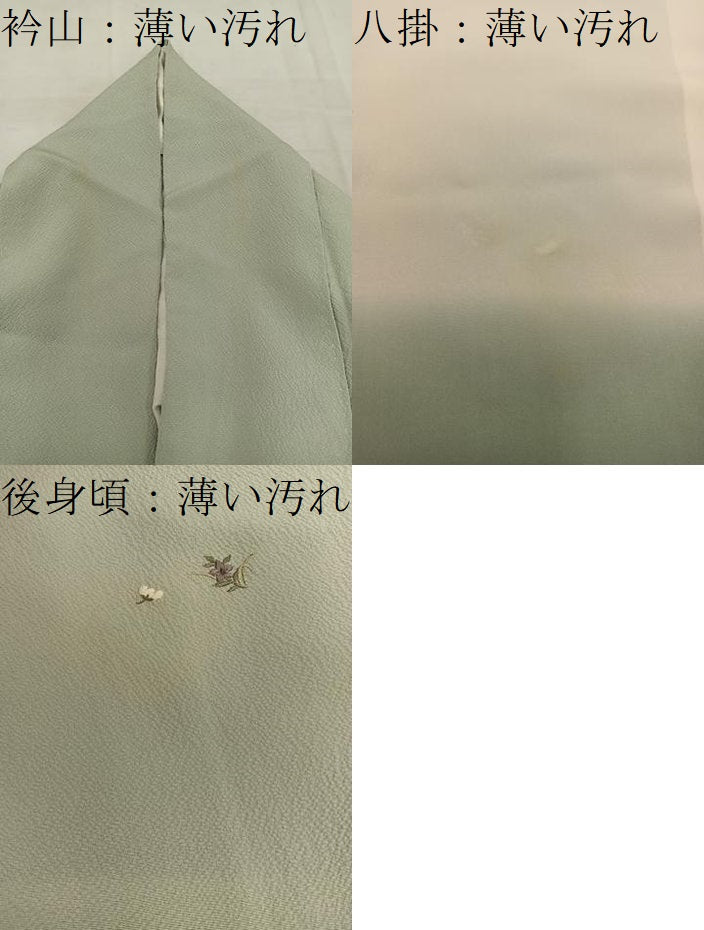 平和屋着物■訪問着　総刺繍　菊花文　金糸　正絹　逸品　BAAW6567mz