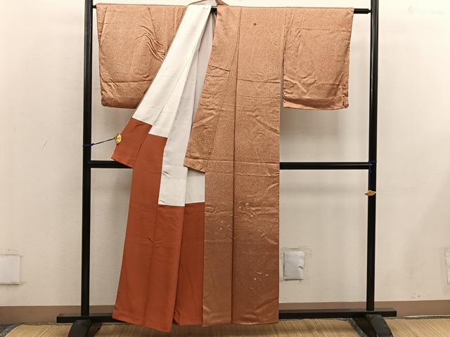 平和屋着物■訪問着　総刺繍　吹き寄せ文　金糸　正絹　逸品　BAAW6573mz