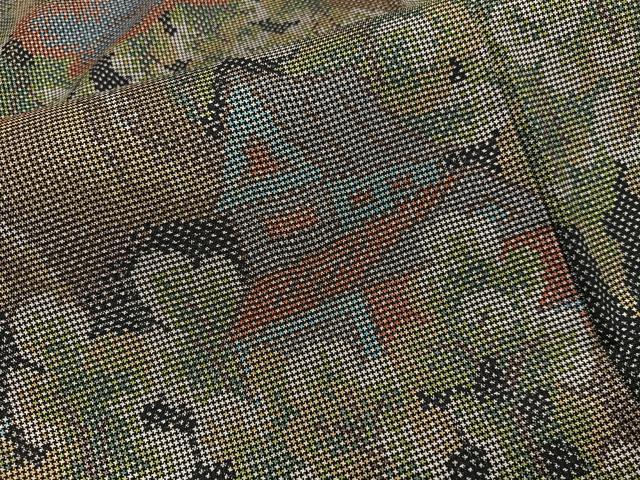 平和屋着物■本場大島紬 7マルキ 樹林風景文 正絹 逸品 BAAW6575mz