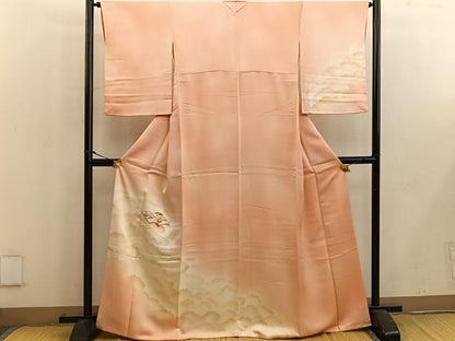 平和屋着物■訪問着　刺繍　冊子花文　暈し染め　正絹　逸品　BAAW6578mz