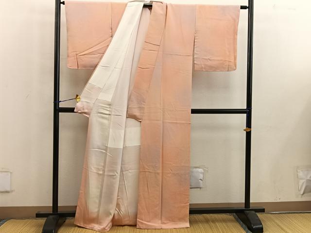 平和屋着物■本草木染作家　圓啓　小紋　霞文　暈し染め　正絹　逸品　未使用　BAAW6581mz