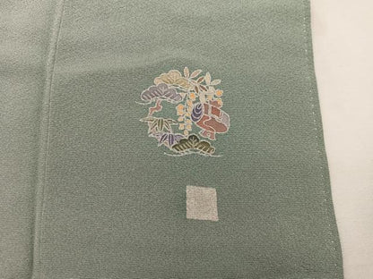 平和屋着物■高級染元　粋峰　林芳夫　京加賀友禅　色留袖　風景花文　暈し染め　正絹　逸品　BAAW6582mz