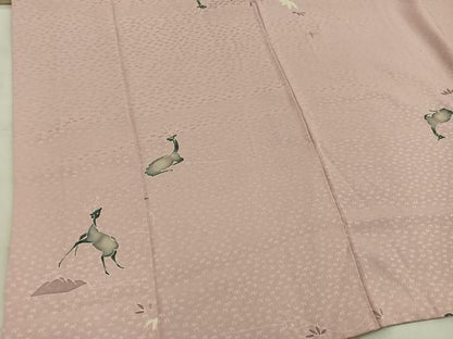 平和屋着物■上質な小紋　動物文　正絹　逸品　BAAW6584mz