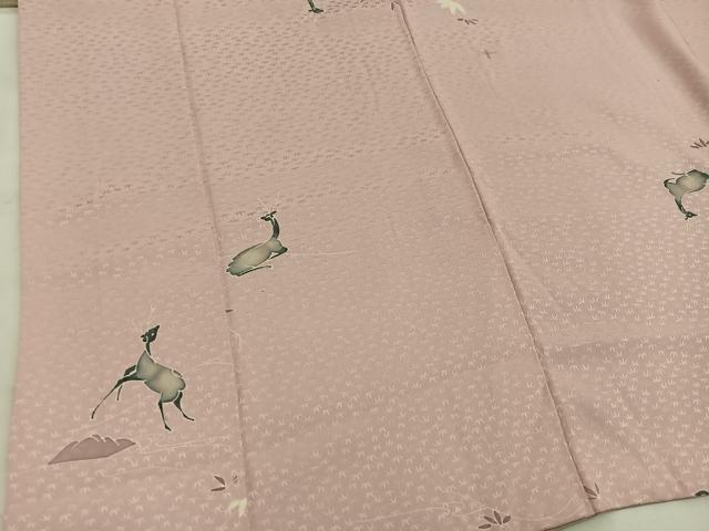 平和屋着物■上質な小紋　動物文　正絹　逸品　BAAW6584mz
