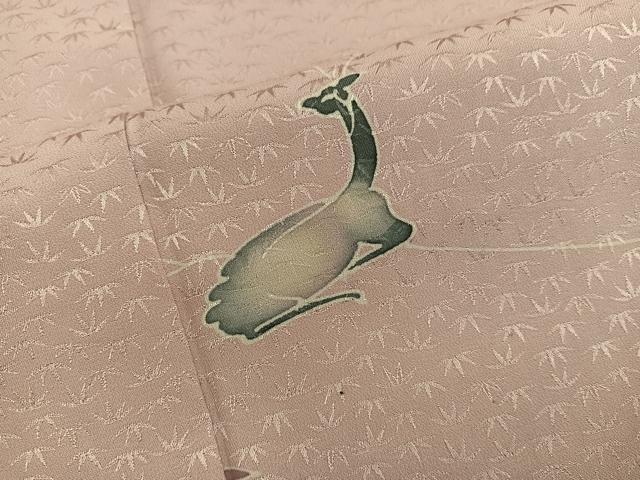 平和屋着物■上質な小紋　動物文　正絹　逸品　BAAW6584mz