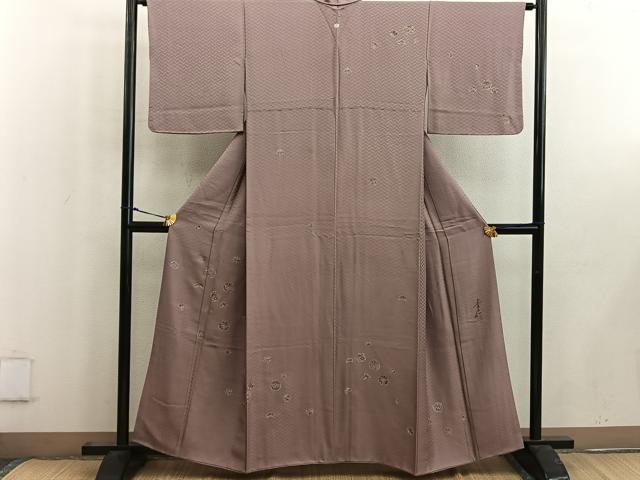 平和屋着物■友禅作家の巨匠　浅井青仁　訪問着　梅花文　正絹　逸品　BAAW6588mz
