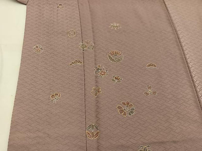 平和屋着物■友禅作家の巨匠　浅井青仁　訪問着　梅花文　正絹　逸品　BAAW6588mz