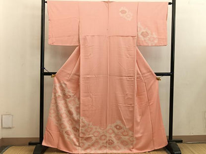 平和屋着物■訪問着　絞り　刺繍　七宝花文　金彩　正絹　逸品　BAAW6589mz