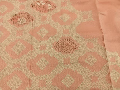 平和屋着物■訪問着　絞り　刺繍　七宝花文　金彩　正絹　逸品　BAAW6589mz