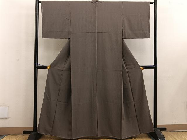 平和屋着物■上質な小紋　縞　正絹　逸品　未使用　BAAW6598mz