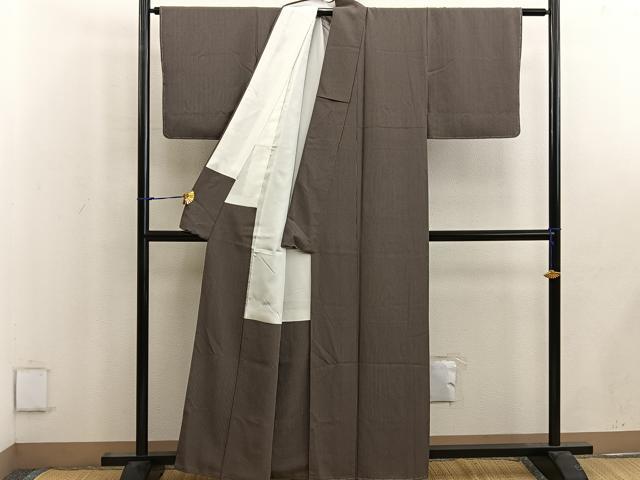 平和屋着物■上質な小紋　縞　正絹　逸品　未使用　BAAW6598mz