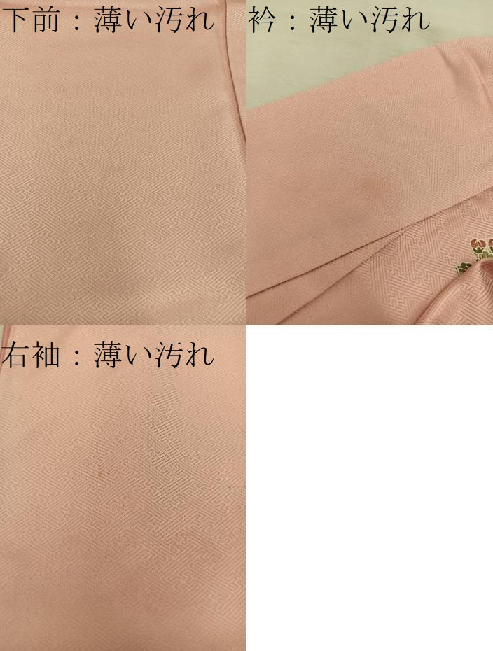 平和屋着物■訪問着　地紙重ね花文　暈し染め　金彩　正絹　逸品　BAAW6614mz