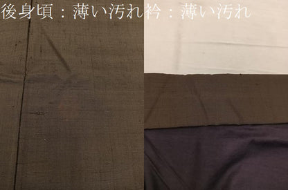 平和屋着物■男性 紬 栗色 正絹 逸品 BAAW6621mz