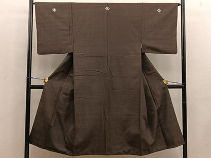 平和屋着物■男性 紬 栗色 正絹 逸品 BAAW6621mz
