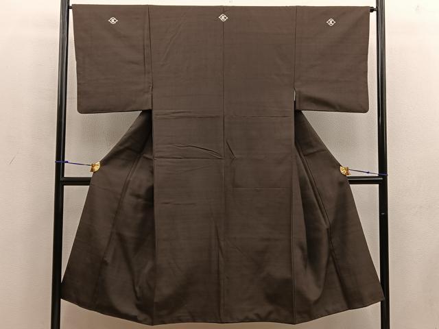 平和屋着物■男性 紬 栗色 正絹 逸品 BAAW6621mz