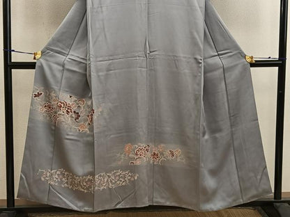平和屋着物■訪問着　刺繍　更紗花文　正絹　逸品　BAAW6645mz