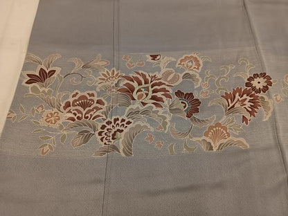 平和屋着物■訪問着　刺繍　更紗花文　正絹　逸品　BAAW6645mz