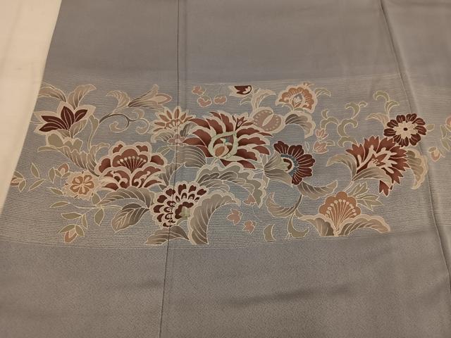 平和屋着物■訪問着　刺繍　更紗花文　正絹　逸品　BAAW6645mz