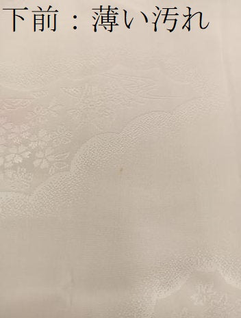 平和屋着物●振袖用長襦袢　無双仕立て　貝桶花文　暈し染め　正絹　逸品　BAAW6653mz