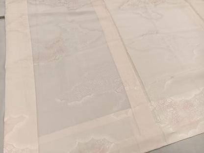 平和屋着物●振袖用長襦袢　無双仕立て　貝桶花文　暈し染め　正絹　逸品　BAAW6653mz
