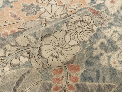 平和屋着物■上質な小紋　辻が花　鬼しぼ縮緬　正絹　逸品　BAAW6661mz