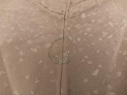 平和屋着物■上質な色無地　箔散らし地紋　薄香色　正絹　逸品　BAAW6662mz