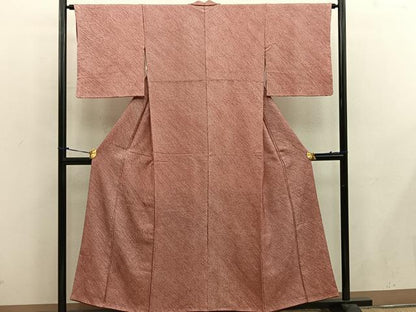 平和屋着物■大変加工の良い総絞り小紋　正絹　逸品　BAAW6666mz