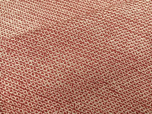 平和屋着物■大変加工の良い総絞り小紋　正絹　逸品　BAAW6666mz
