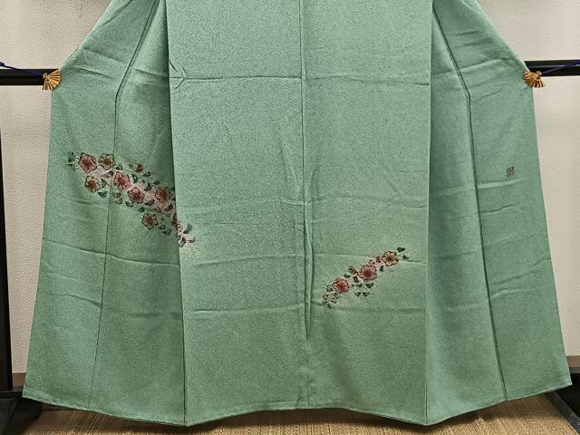 平和屋着物■色留訪問着　作家物　辻が花　正絹　逸品　BAAW6669mz