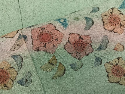 平和屋着物■色留訪問着　作家物　辻が花　正絹　逸品　BAAW6669mz
